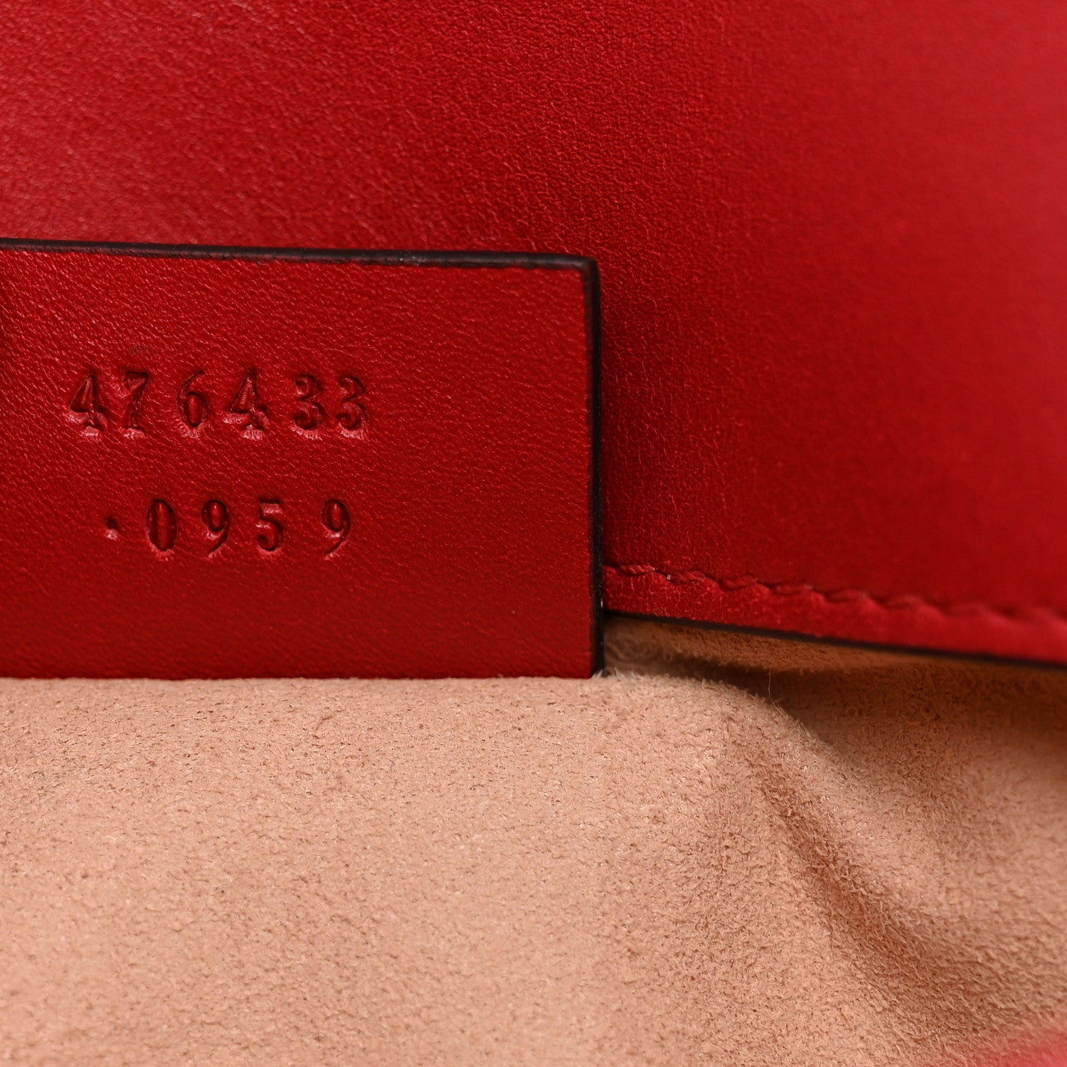 Gucci Calfskin Matelasse Super Mini GG Marmont Shoulder Bag Hibiscus Red 7 of 12