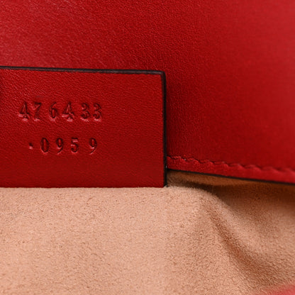 Gucci Calfskin Matelasse Super Mini GG Marmont Shoulder Bag Hibiscus Red 7 of 12