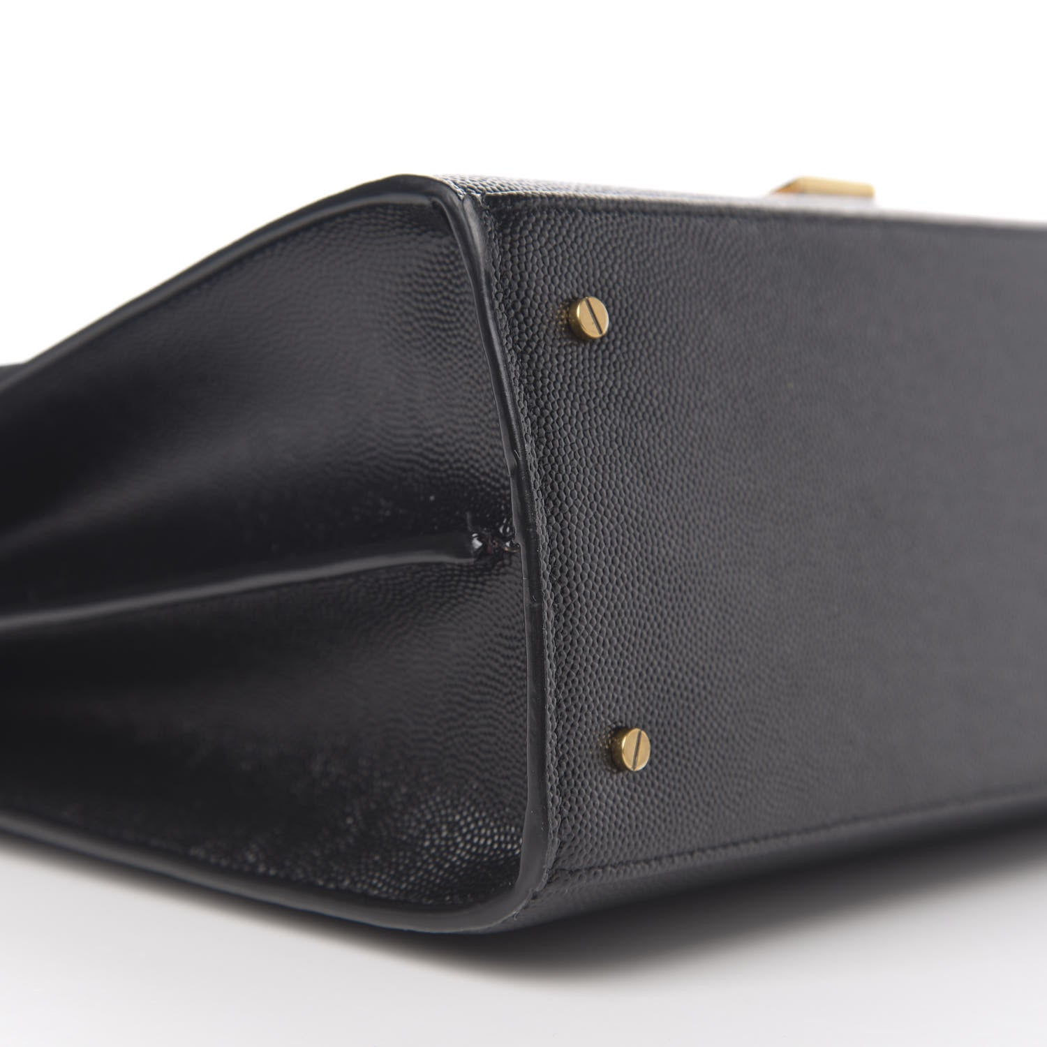 Saint Laurent Grain de Poudre Medium Classic Monogram Cassandra Top Handle Black Rouge Legion 7 of 9