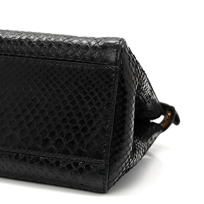 Fendi Snakeskin Nappa Mini Peekaboo Iconic Satchel Black 10 of 10