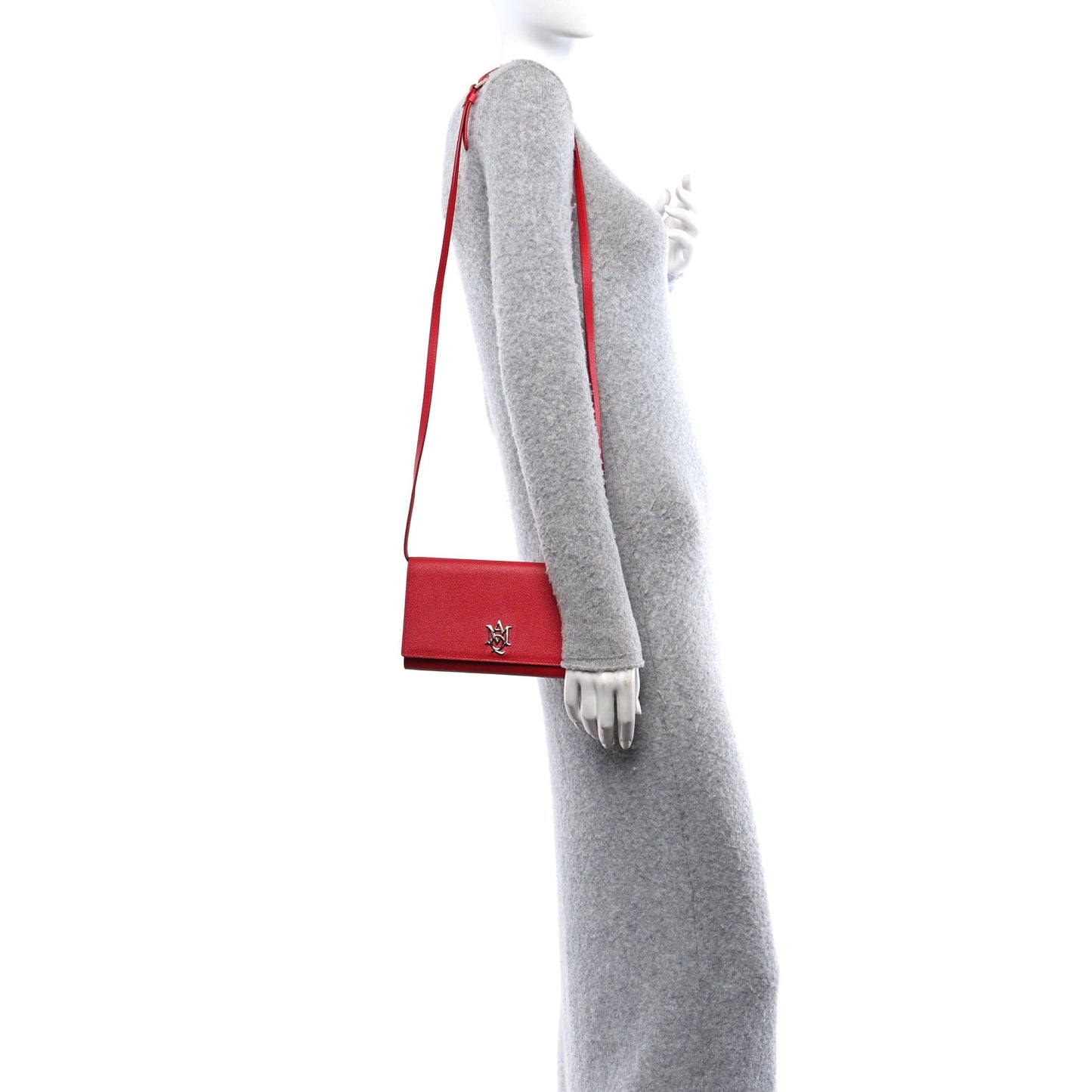 Calfskin Insignia Pouch Red