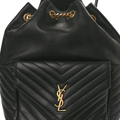 Saint Laurent Lambskin Matelasse Monogram Joe Backpack Black 8 of 11