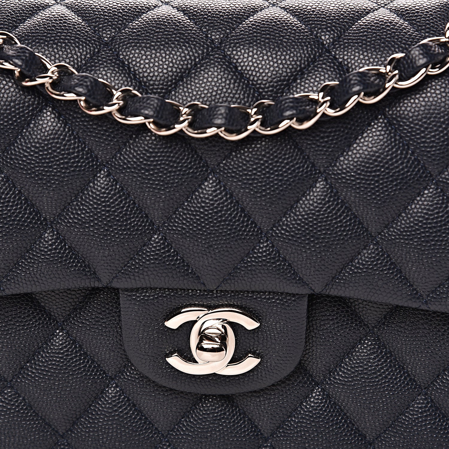 Chanel Caviar Quilted Small Double Flap Navy 9 of 14