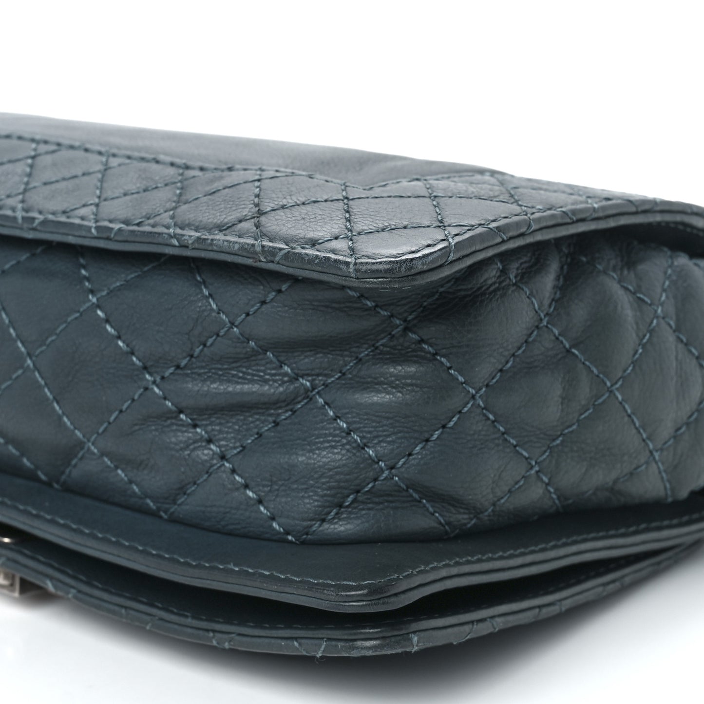 Calfskin Medium Boy Reverso Flap Blue