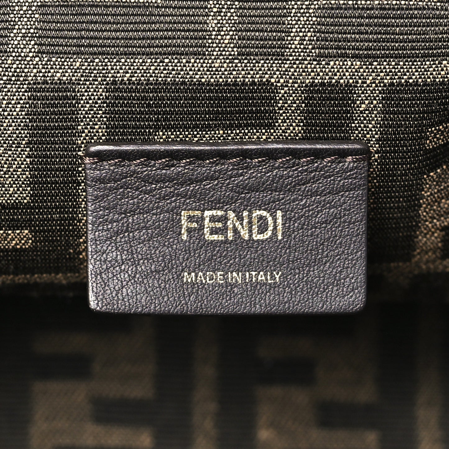 Shiny Nappa Small Fendi First Black