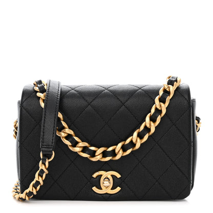 Chanel Caviar Quilted Small Fashion Therapy Flap Bag Black 1 of 11
