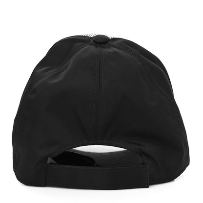 Prada Tessuto Nylon Micro Beaded Logo Mens Baseball Cap M Black Acciaio 4 of 7