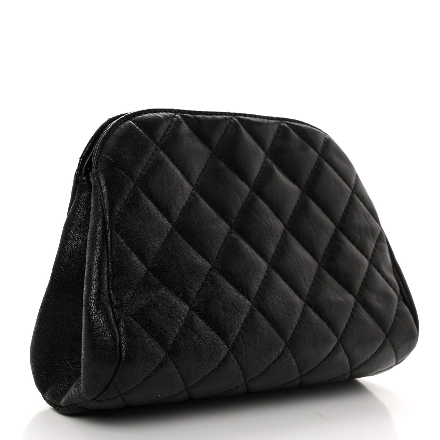 Chanel Lambskin Quilted Leo Lion Clutch Black 3 of 9