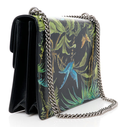 Gucci Calfskin Tropical Print Medium Dionysus Shoulder Bag Black Multicolor 3 of 11