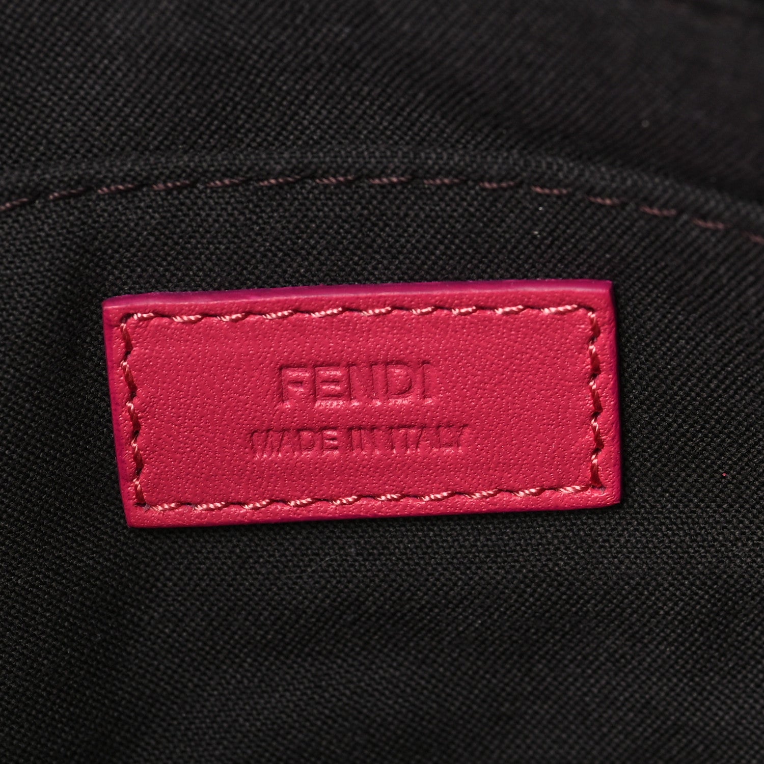 Fendi Zucca Vitello Elite Mini Pouch Crossbody Tobacco Fuxia 5 of 6