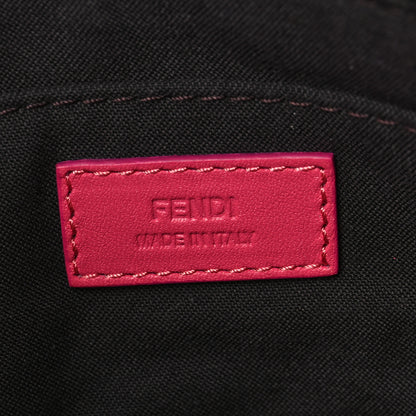 Fendi Zucca Vitello Elite Mini Pouch Crossbody Tobacco Fuxia 5 of 6