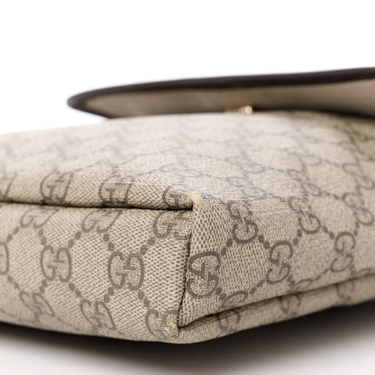 Gucci GG Plus Monogram Small Flap Messenger Bag Beige Dark Brown 12 of 12