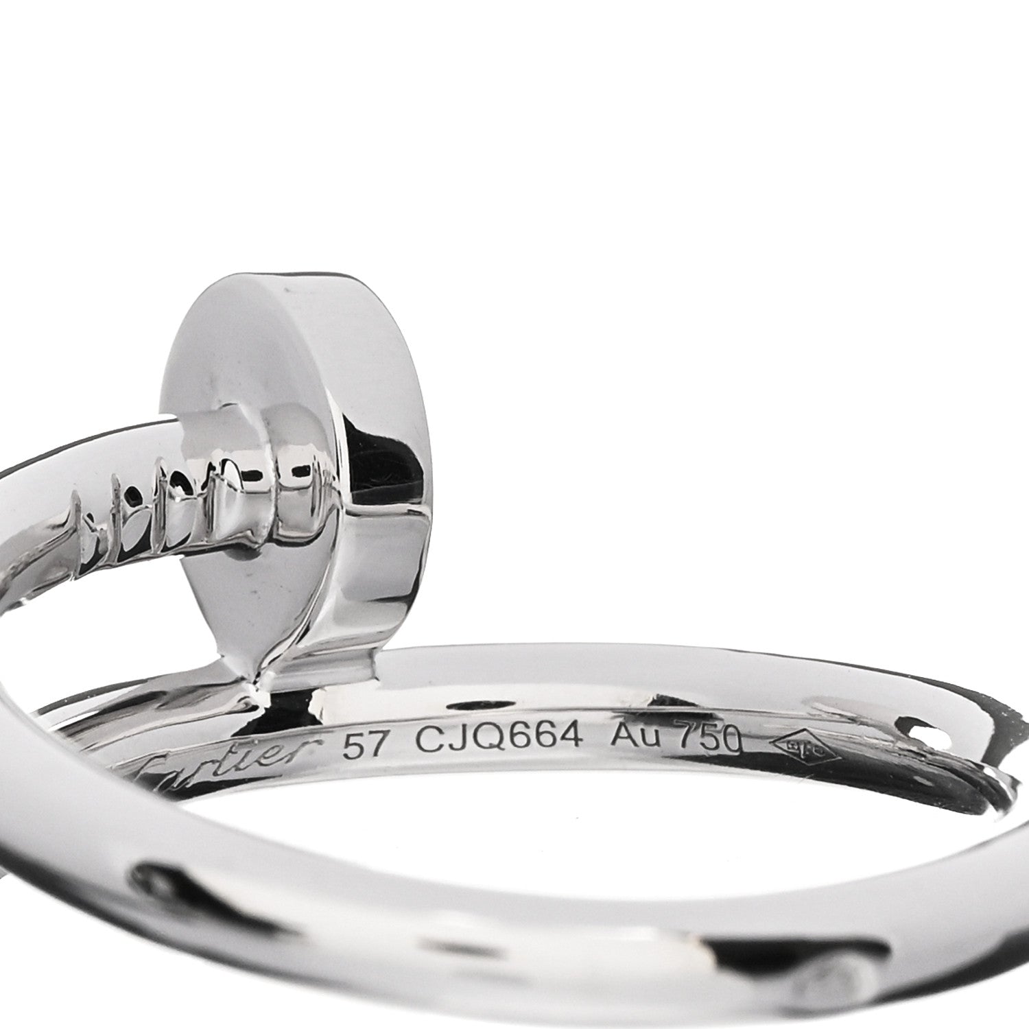 Cartier 18K White Gold Juste Un Clou Ring 57 8 4 of 5