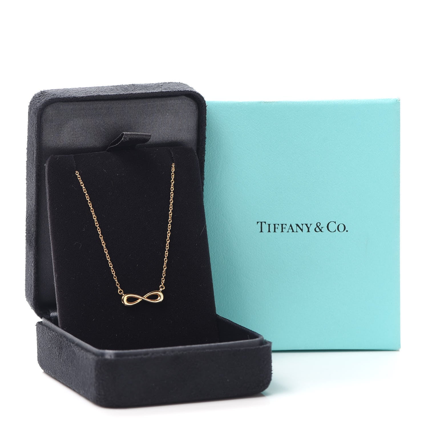 Tiffany 18K Yellow Gold Infinity Pendant Necklace 6 of 6