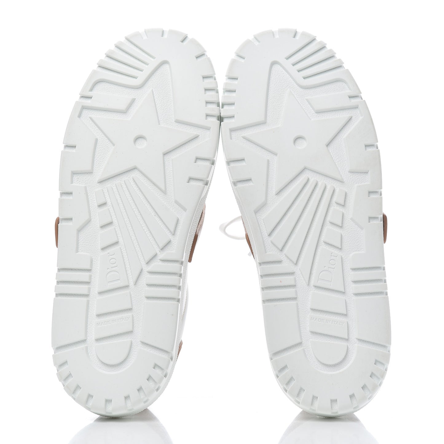 Calfskin Bi-Color Dior-ID Platform Sneakers 37 White Nude