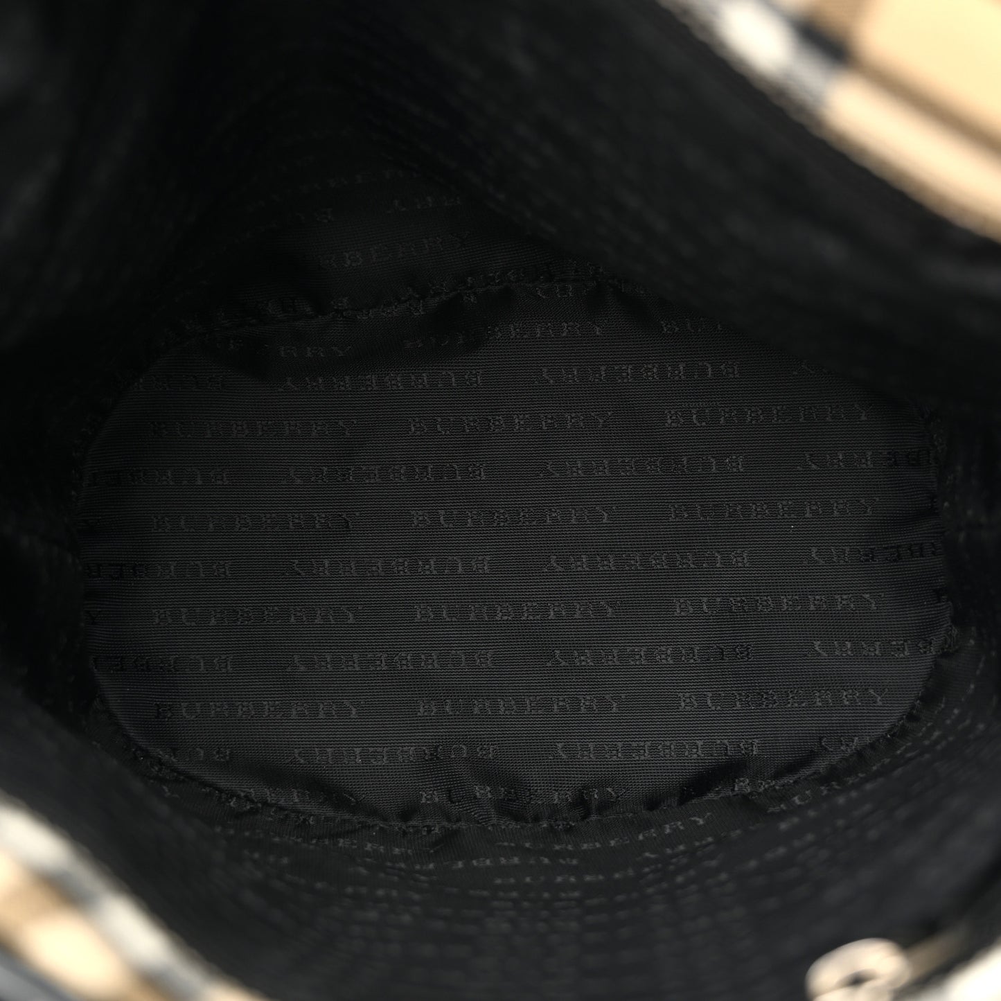 House Check Bucket Bag Black
