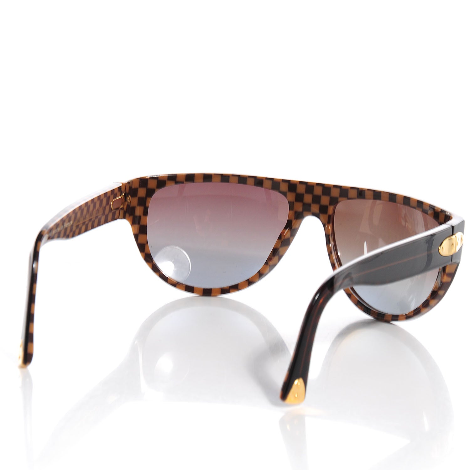 Louis Vuitton Damier Ebene Polarized Sunglasses Z0019W 2 of 5