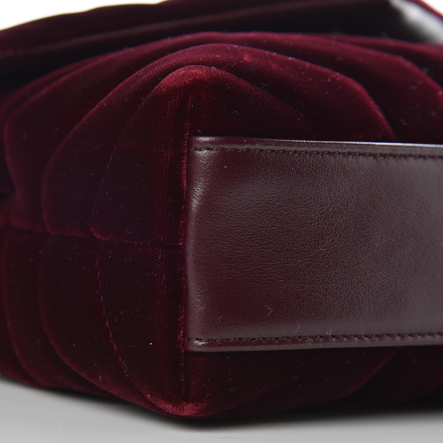 Saint Laurent Velvet Y Quilted Monogram Toy Loulou Crossbody Bag French Burgundy 8 of 9