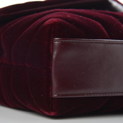 Saint Laurent Velvet Y Quilted Monogram Toy Loulou Crossbody Bag French Burgundy 8 of 9