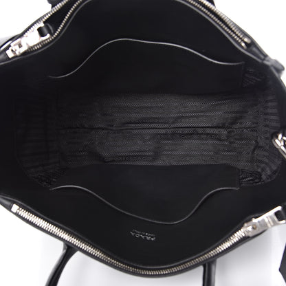 Prada Calfskin Concept Top Handle Bag Black 5 of 9