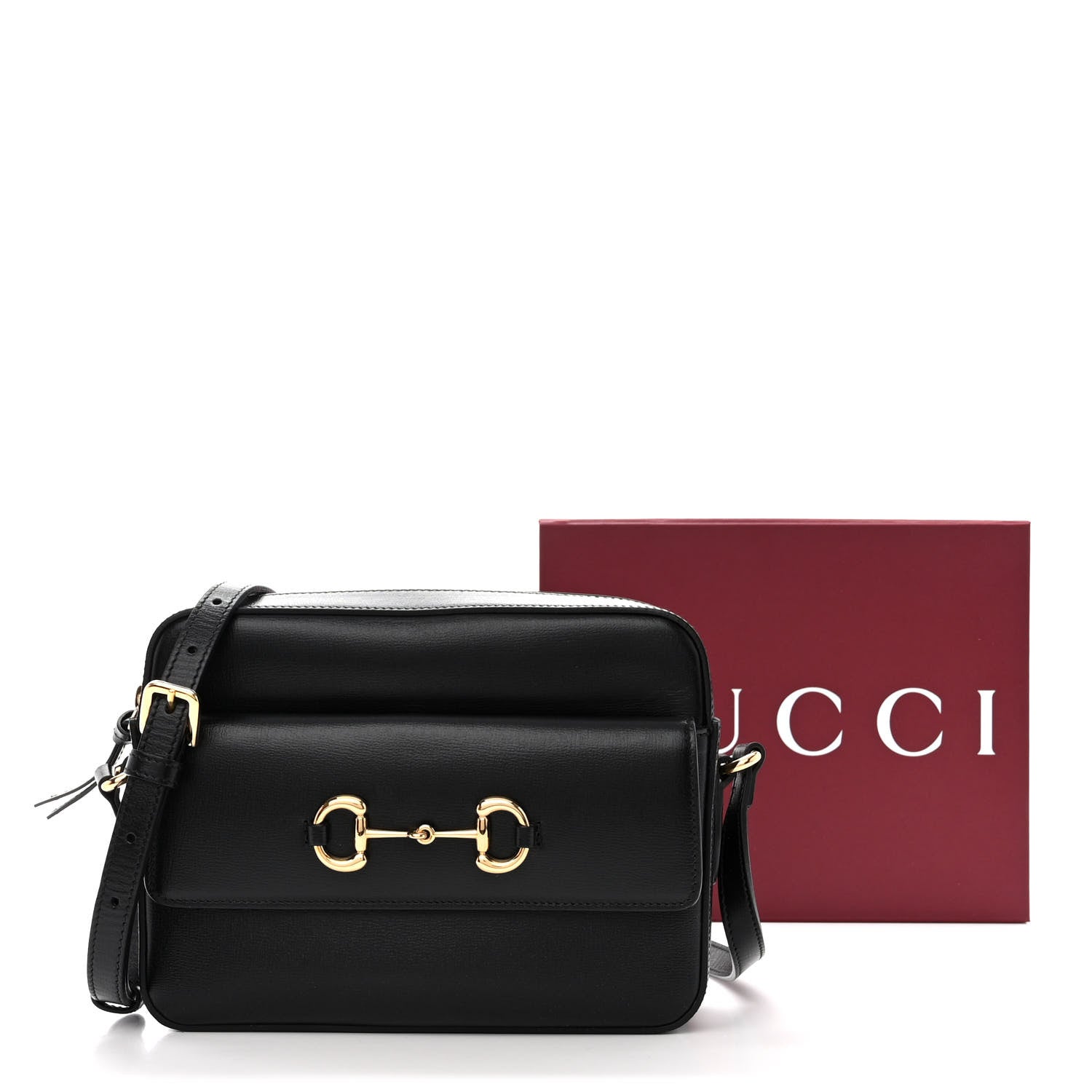 Gucci Azalea Calfskin Small Horsebit 1955 Shoulder Bag Black 11 of 11
