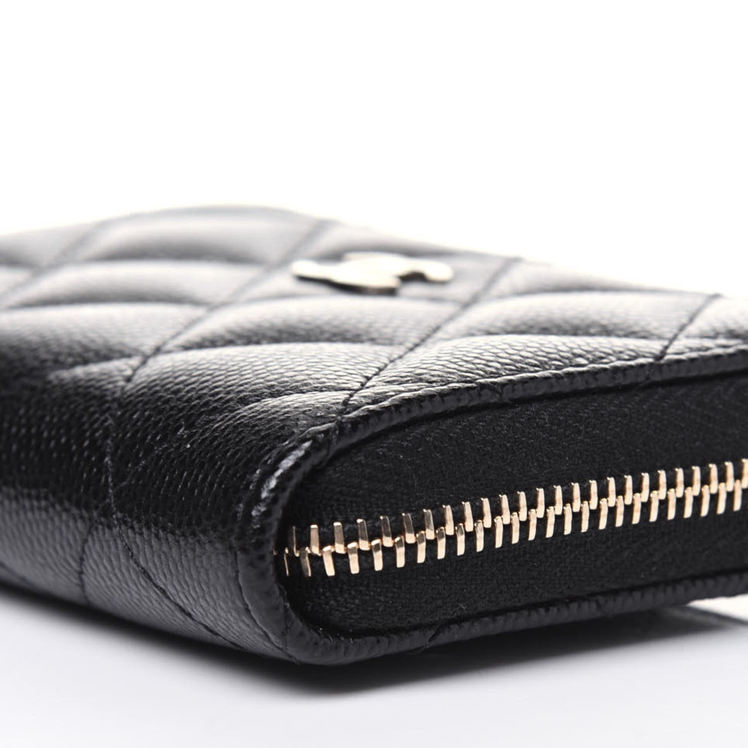 Chanel Caviar Quilted Zip Coin Purse Black 8 of 12