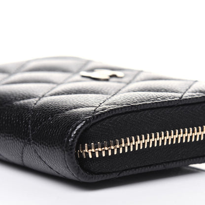 Chanel Caviar Quilted Zip Coin Purse Black 8 of 12