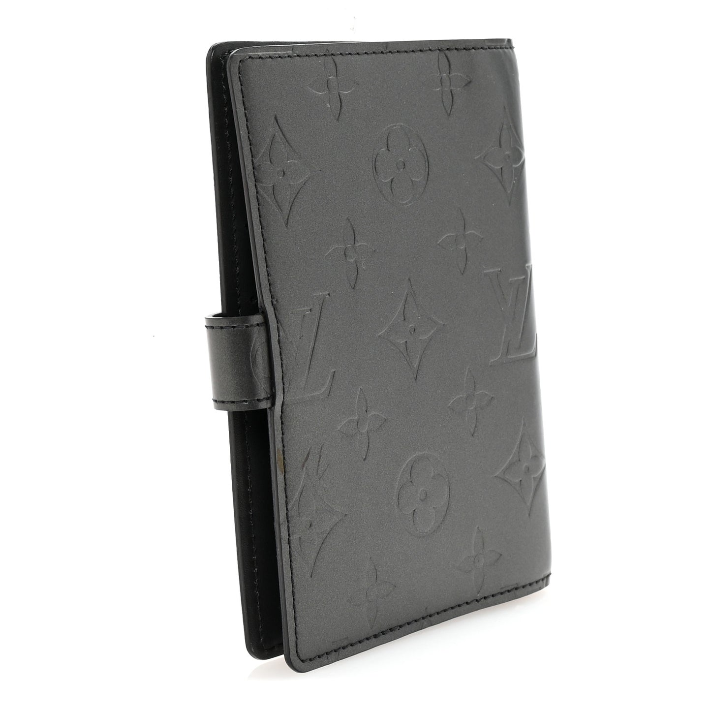 Mat Monogram Small Ring Agenda Cover Black