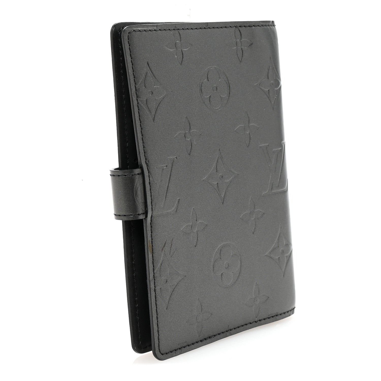 Louis Vuitton Mat Monogram Small Ring Agenda Cover Black 3 of 6