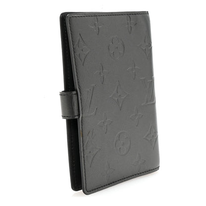 Louis Vuitton Mat Monogram Small Ring Agenda Cover Black 3 of 6