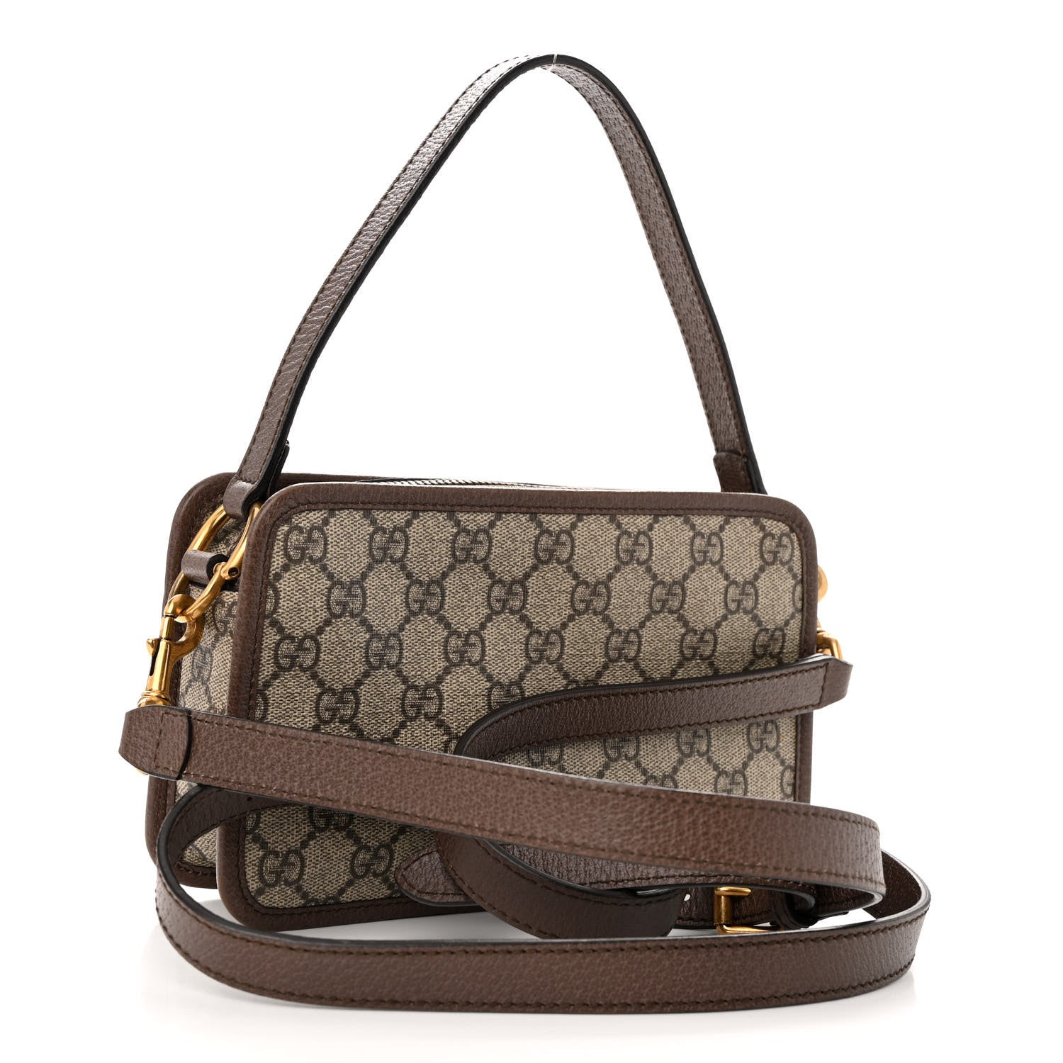 Gucci GG Supreme Monogram Web Ophidia Crossbody Bag Beige New Acero 4 of 11