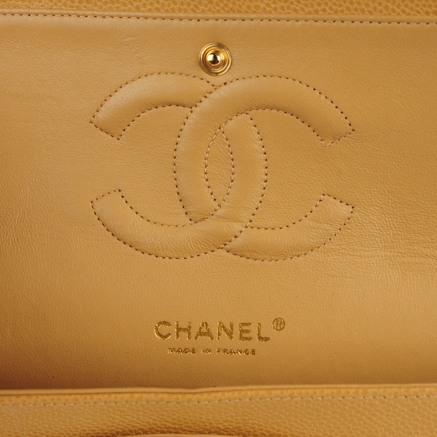 Chanel Caviar Quilted Medium Double Flap Beige 6 of 8