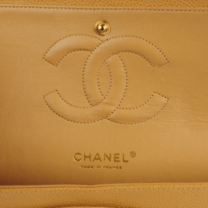 Chanel Caviar Quilted Medium Double Flap Beige 6 of 8