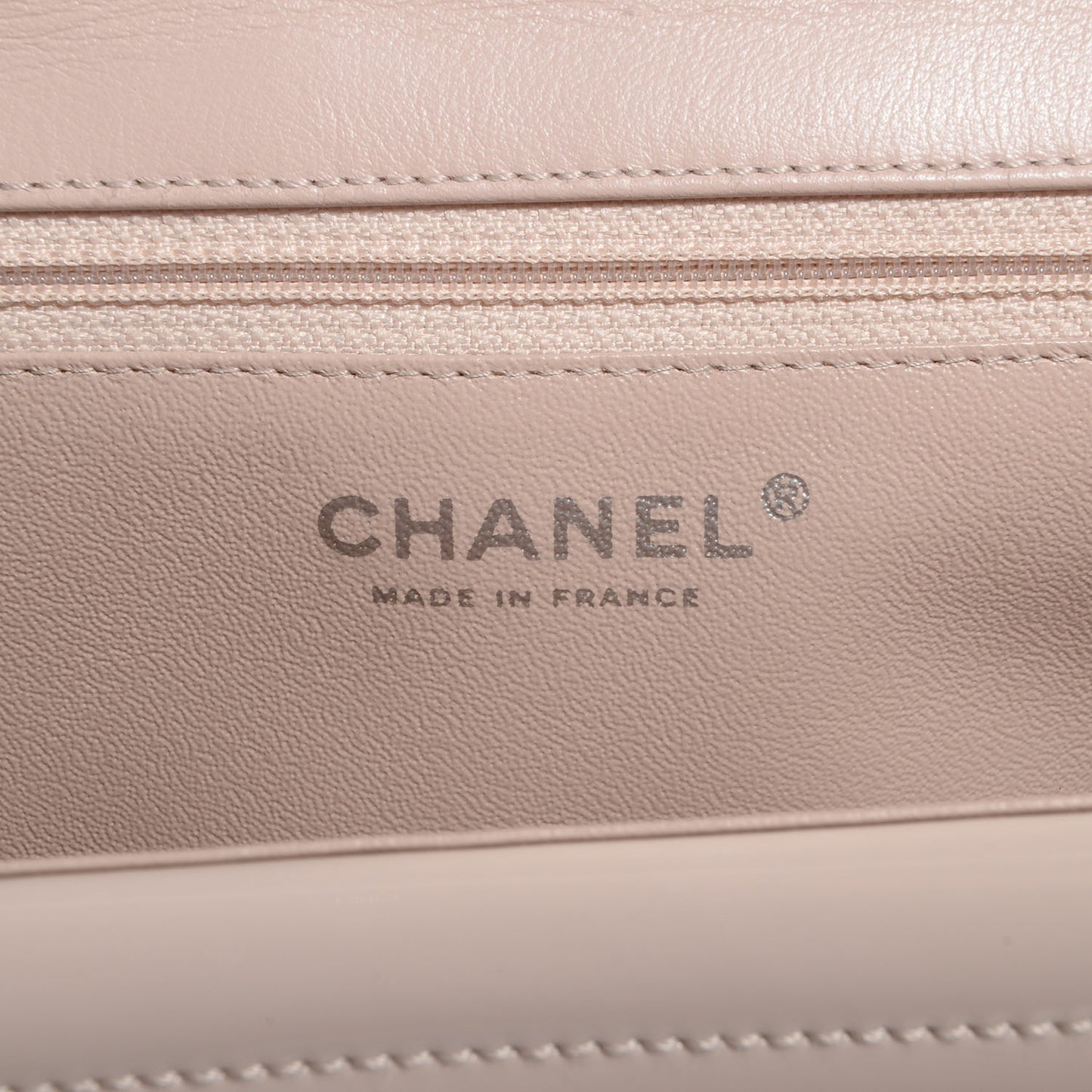 Patent Horizontal Quilted Jumbo Flap Light Pink