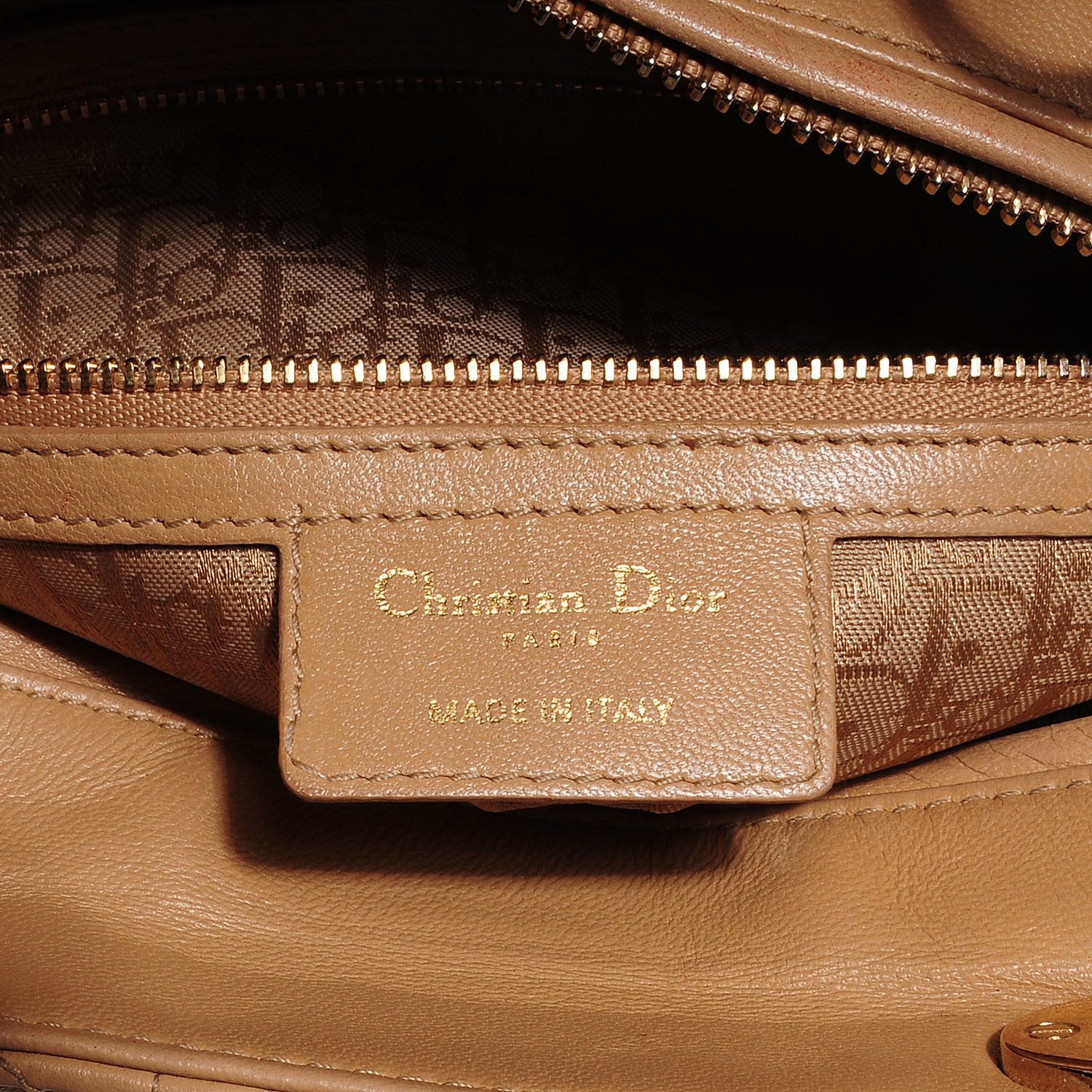 Christian Dior Lambskin Cannage Large Lady Dior Beige 5 of 8