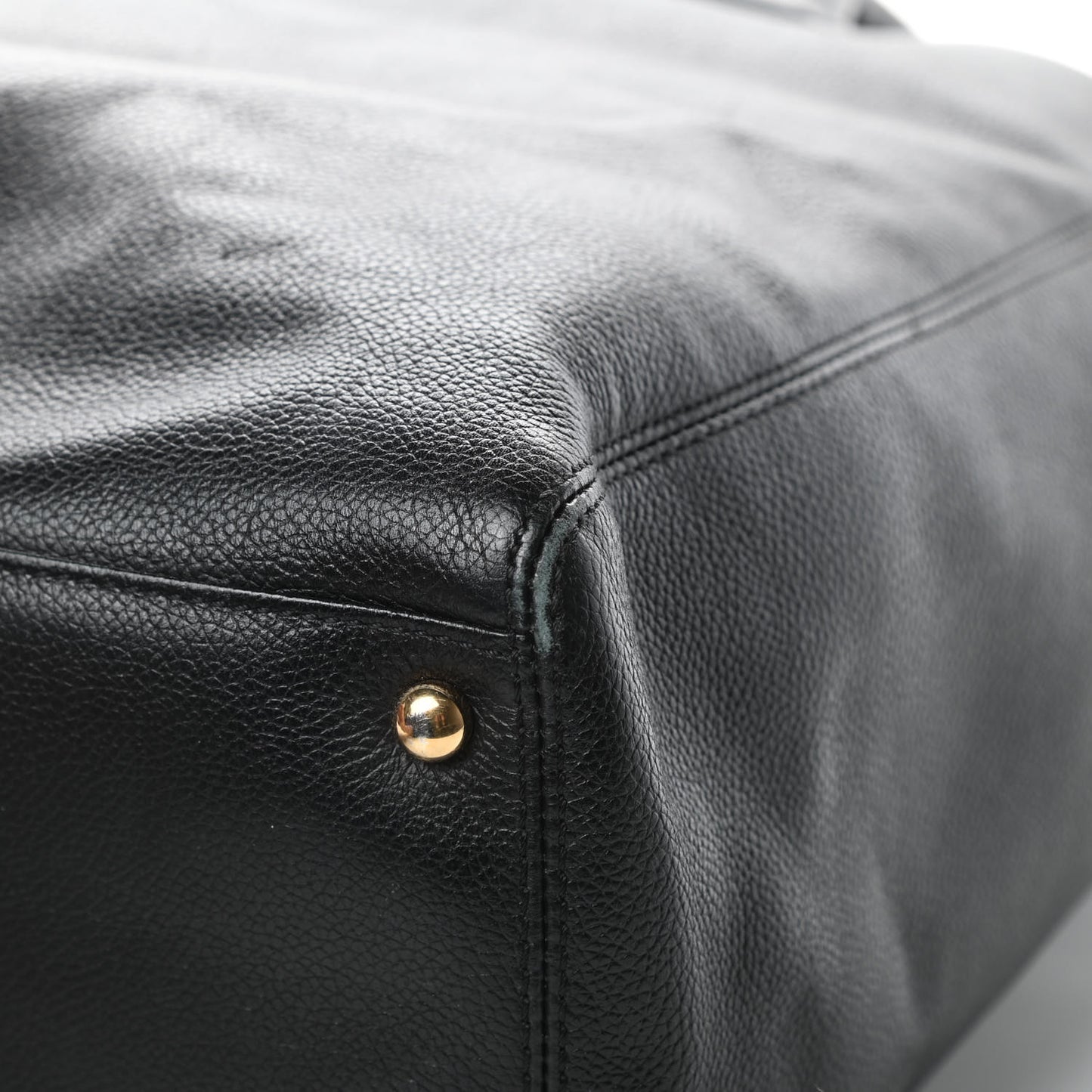 Calfskin Tall Cerf Tote Black