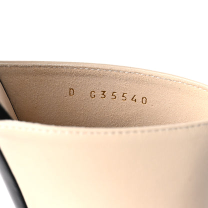 Chanel Lambskin Grosgrain Cap Toe Pearl Mule 41 Beige Black 8 of 8