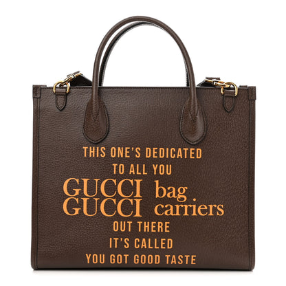 Gucci Textured Dollar Calfskin Gucci 100 Small Tote Bag New Acero Multicolor 9 of 11
