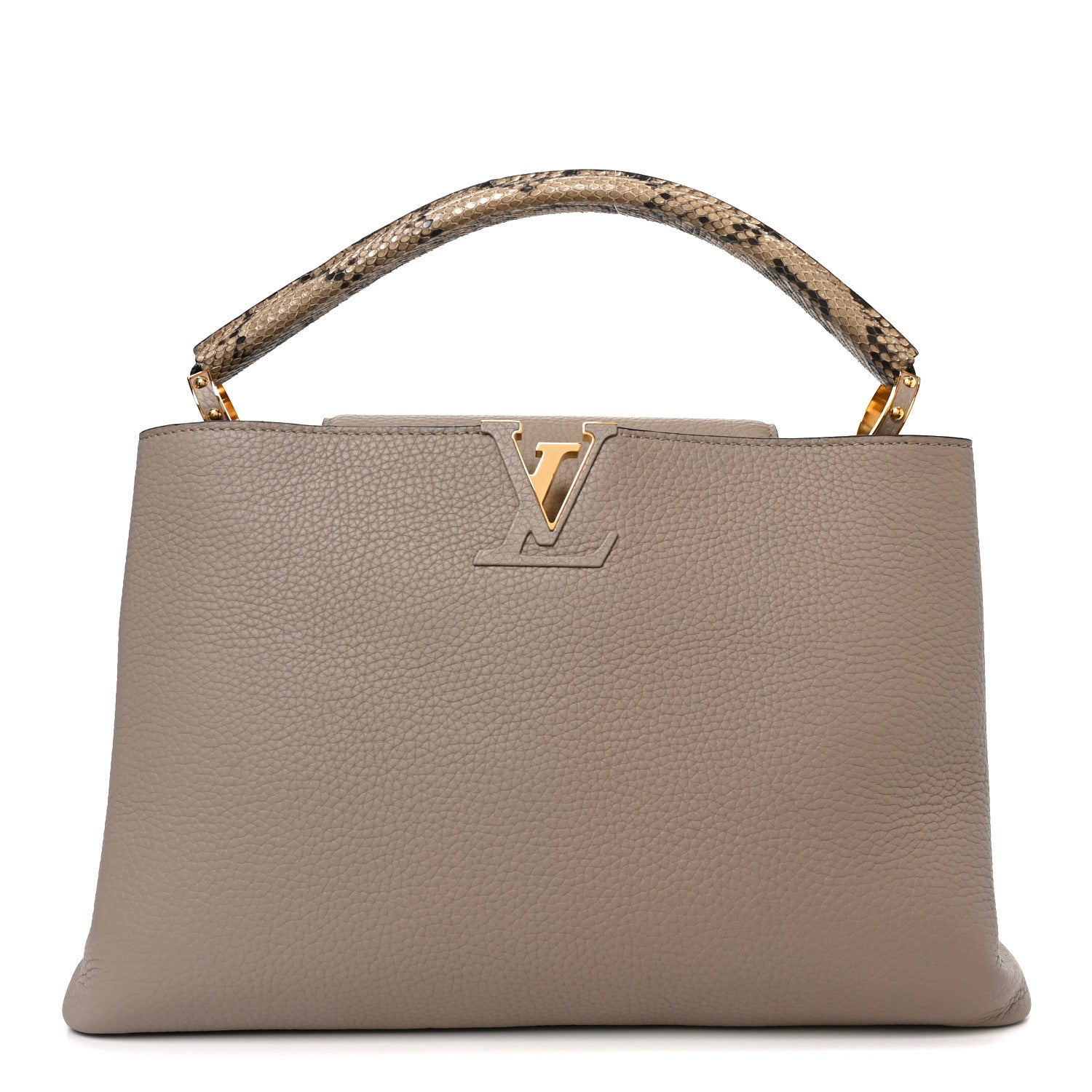 Louis Vuitton Taurillon Snakeskin Capucines Galet 1 of 9