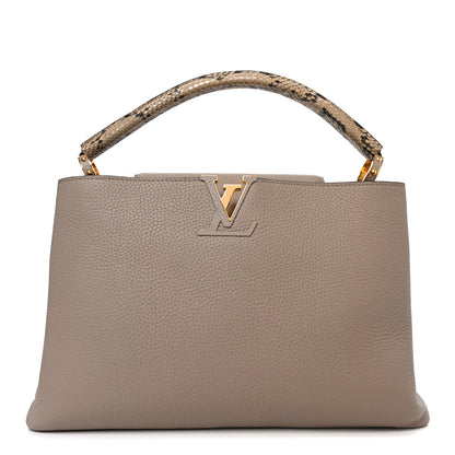 Louis Vuitton Taurillon Snakeskin Capucines Galet 1 of 9
