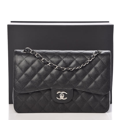 Chanel Caviar Quilted Jumbo Double Flap Black 10 of 10