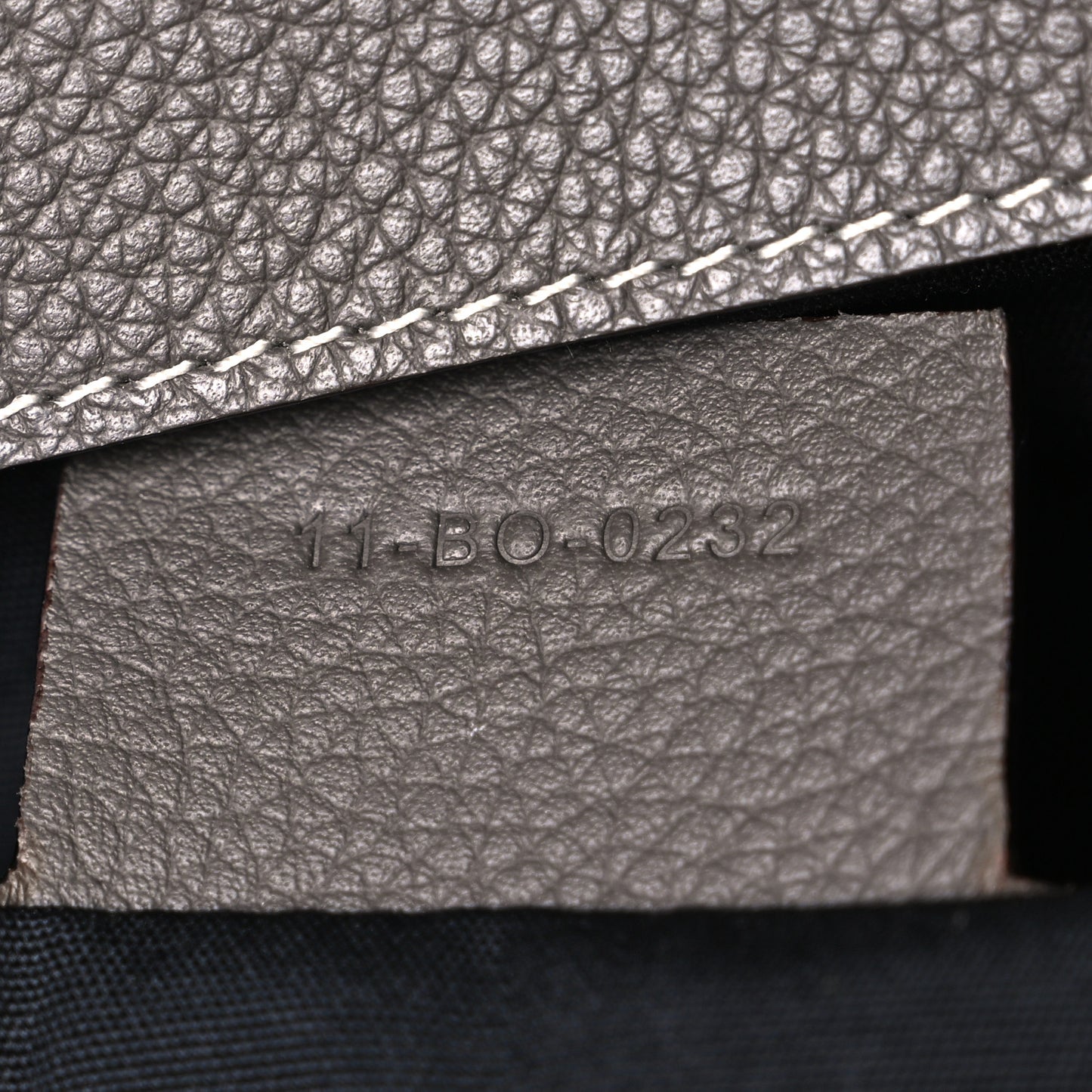 Grained Calfskin Maxi Gallop Sling Bag Grey