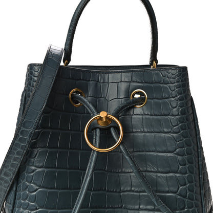 Mulberry Crocodile Embossed Hampstead Dark Stone 8 of 10