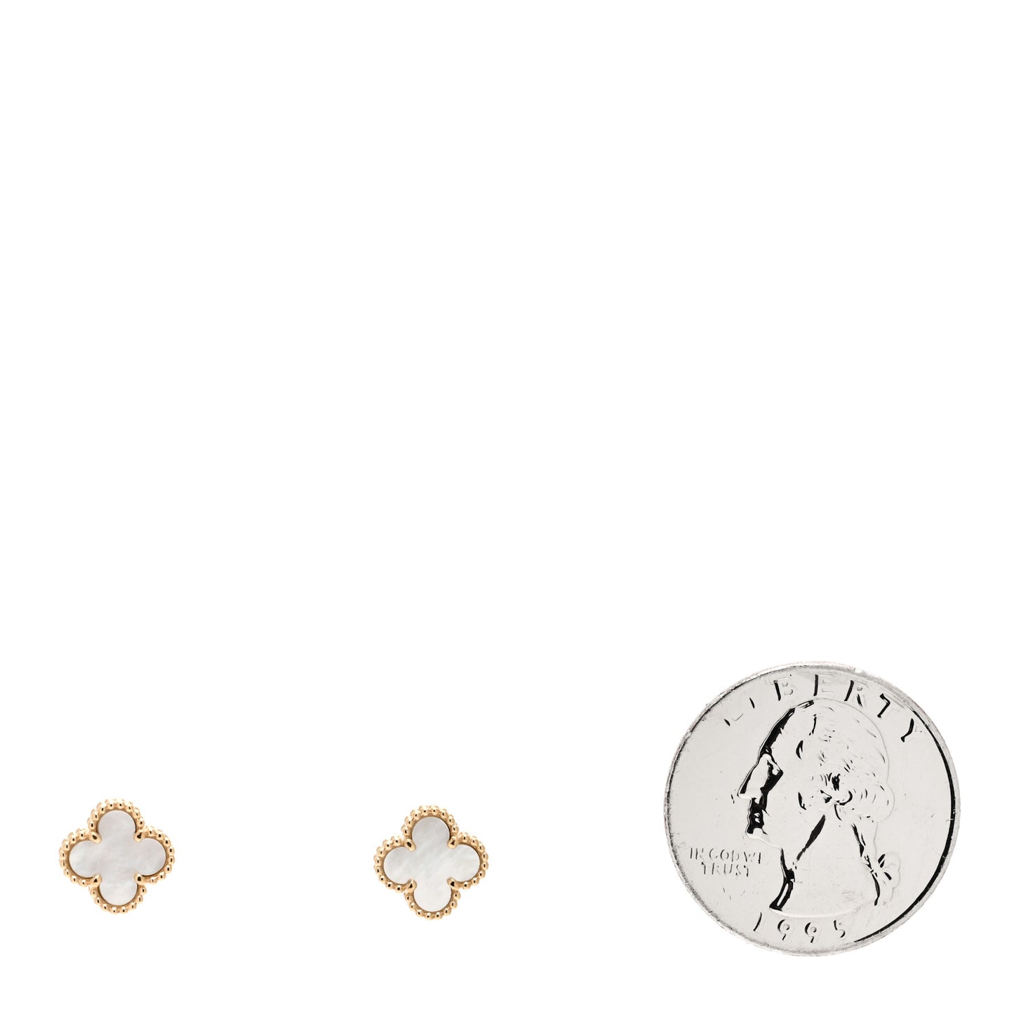 18K Yellow Gold Mother of Pearl Sweet Alhambra Earrings