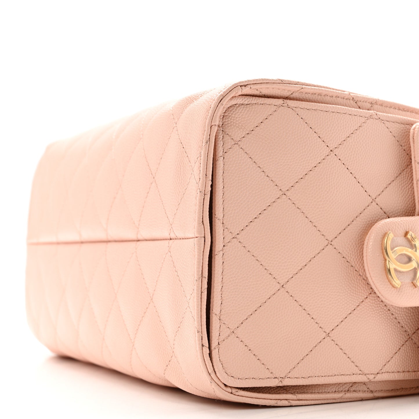 Caviar Quilted Small Chanel 25 Handbag Light Pink