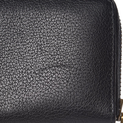 Gucci Calfskin Logo Zip Around Card Case Black 7 of 8