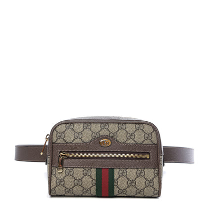 Gucci GG Supreme Monogram Web Small Ophidia Belt Bag 95 38 Dark Brown 1 of 9