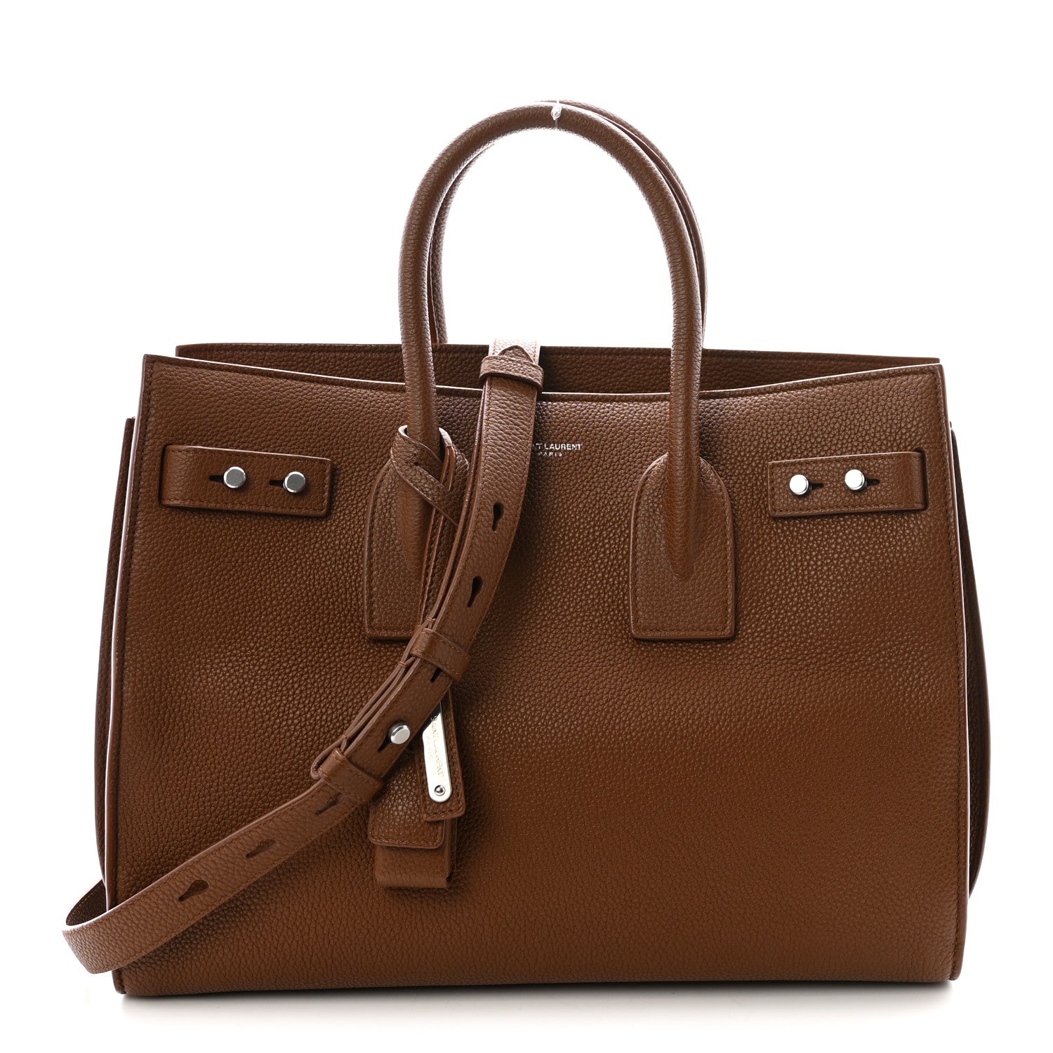 Saint Laurent Grained Calfskin Small Supple Sac De Jour Moka 1 of 10