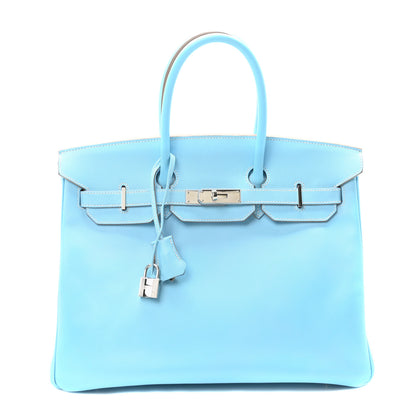 Hermes Epsom Candy Birkin 35 Celeste Mykonos 1 of 10