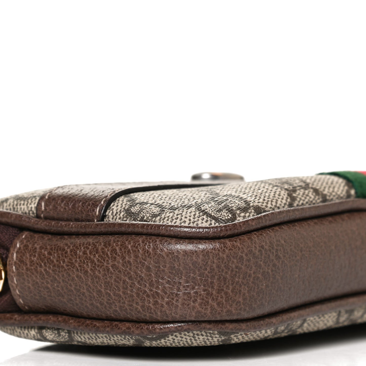 GG Supreme Monogram Web Ophidia Belted iPhone Case 85 34 Dark Brown